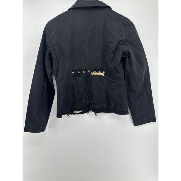 Neslay Women’s Distressed Military Style Jacket Emnroidery NEW Size Small - Picture 2 of 5
